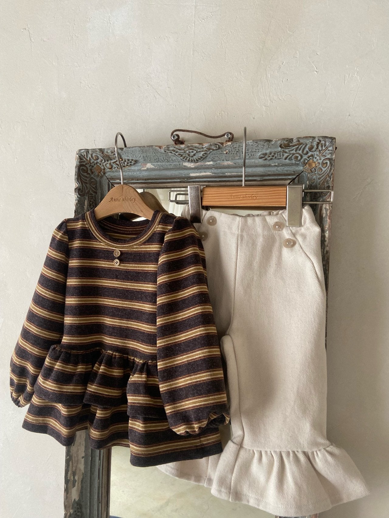 ［Anne shirley］Stripe cancan tops