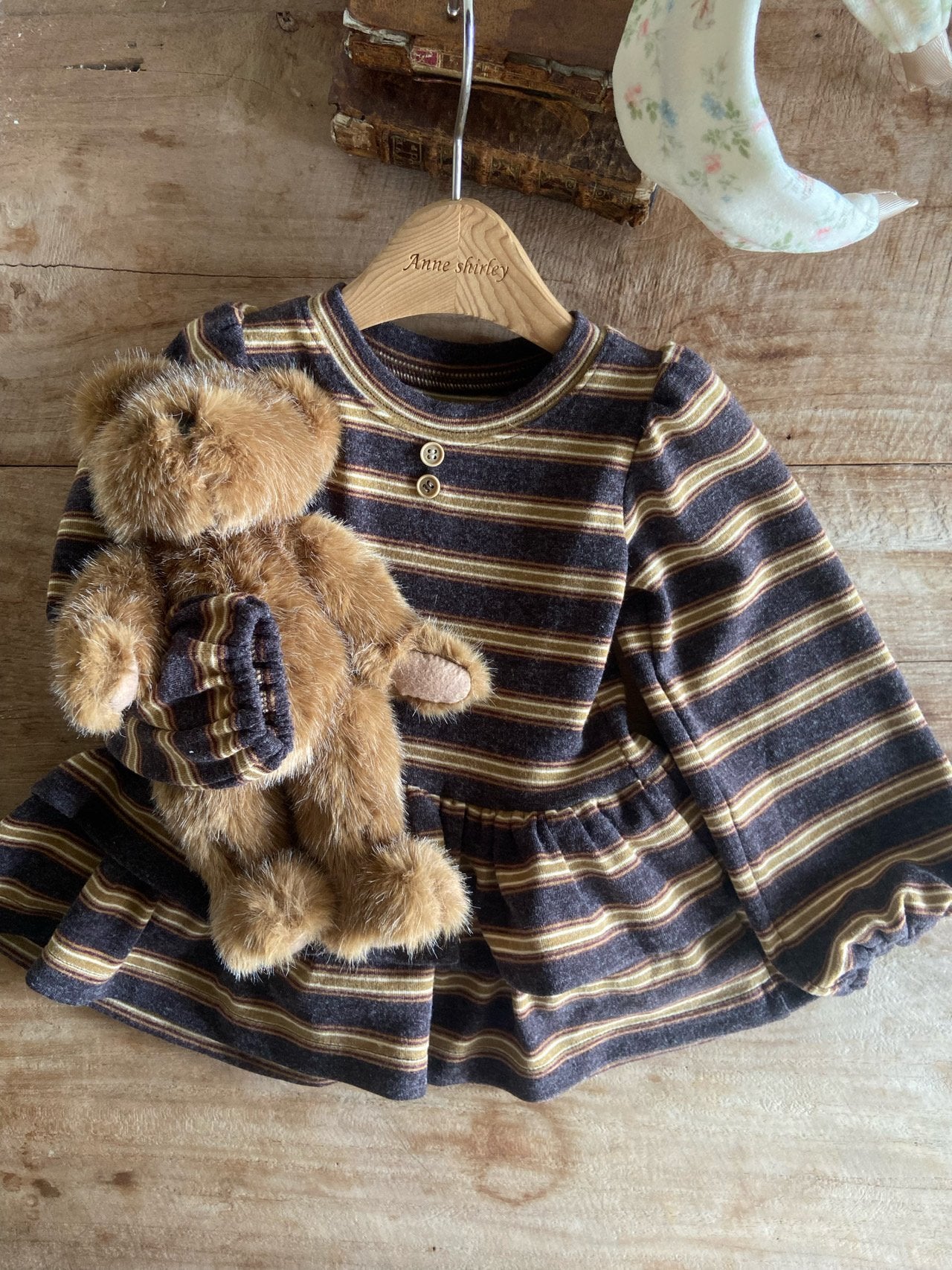 ［Anne shirley］Stripe cancan tops