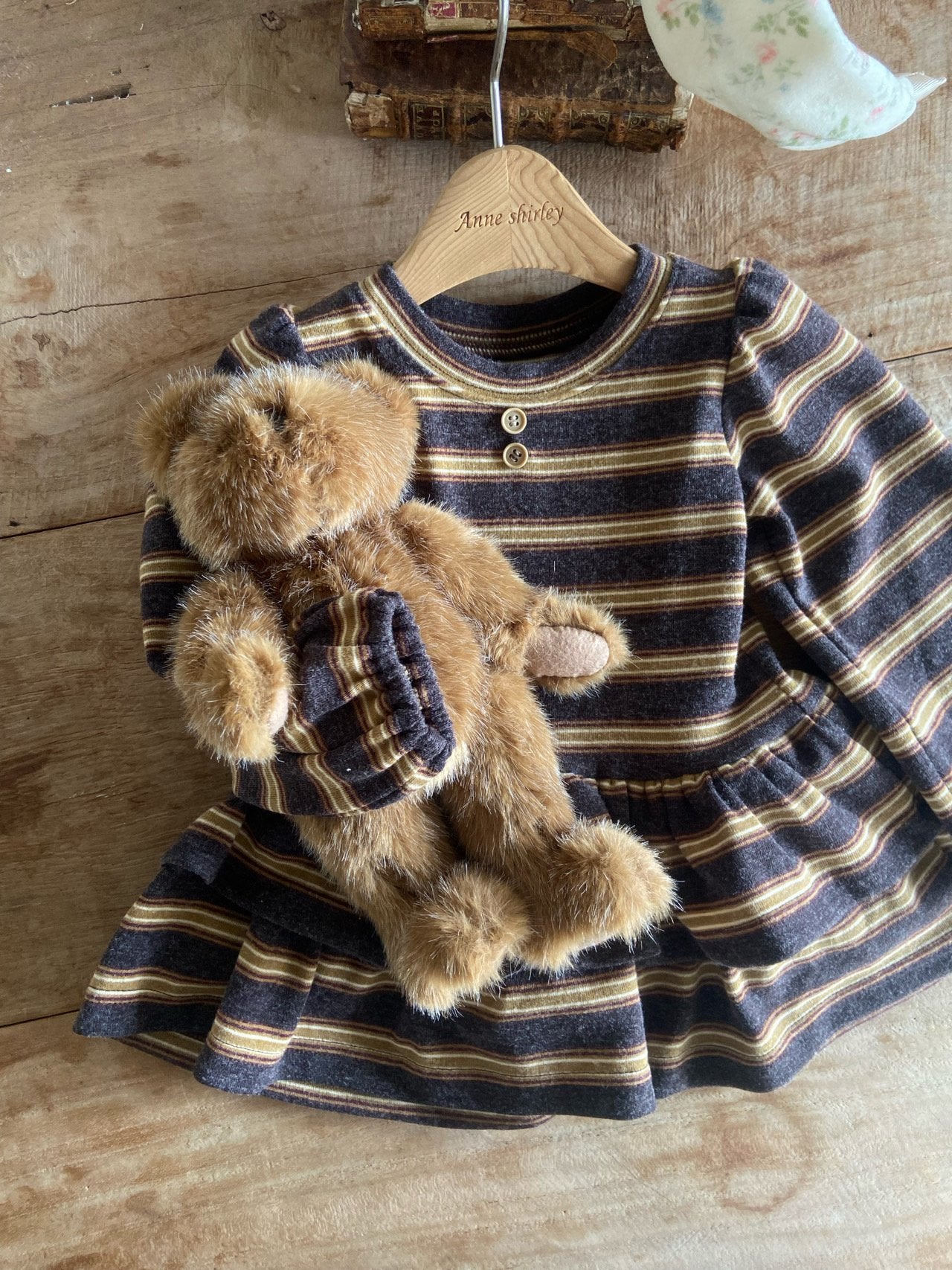 ［Anne shirley］Stripe cancan tops