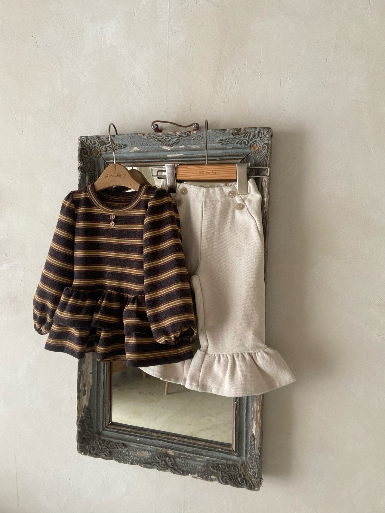 ［Anne shirley］Stripe cancan tops