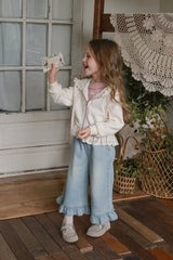 ［FLO］Denim frill pants