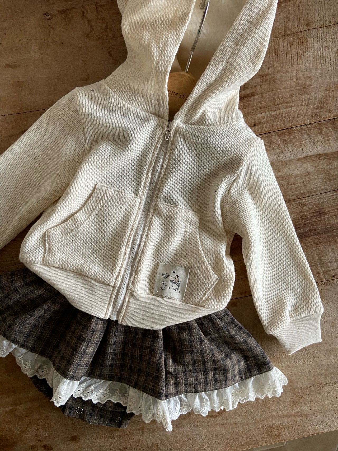 ［Anne shirley］Kitsch check suspender bloomer skirt