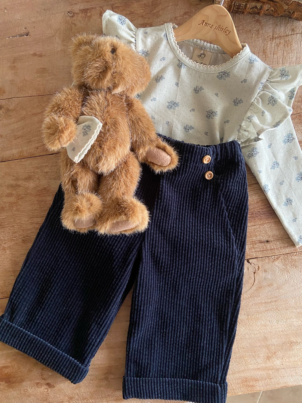 ［Anne shirley］Sellin corduroy button pants