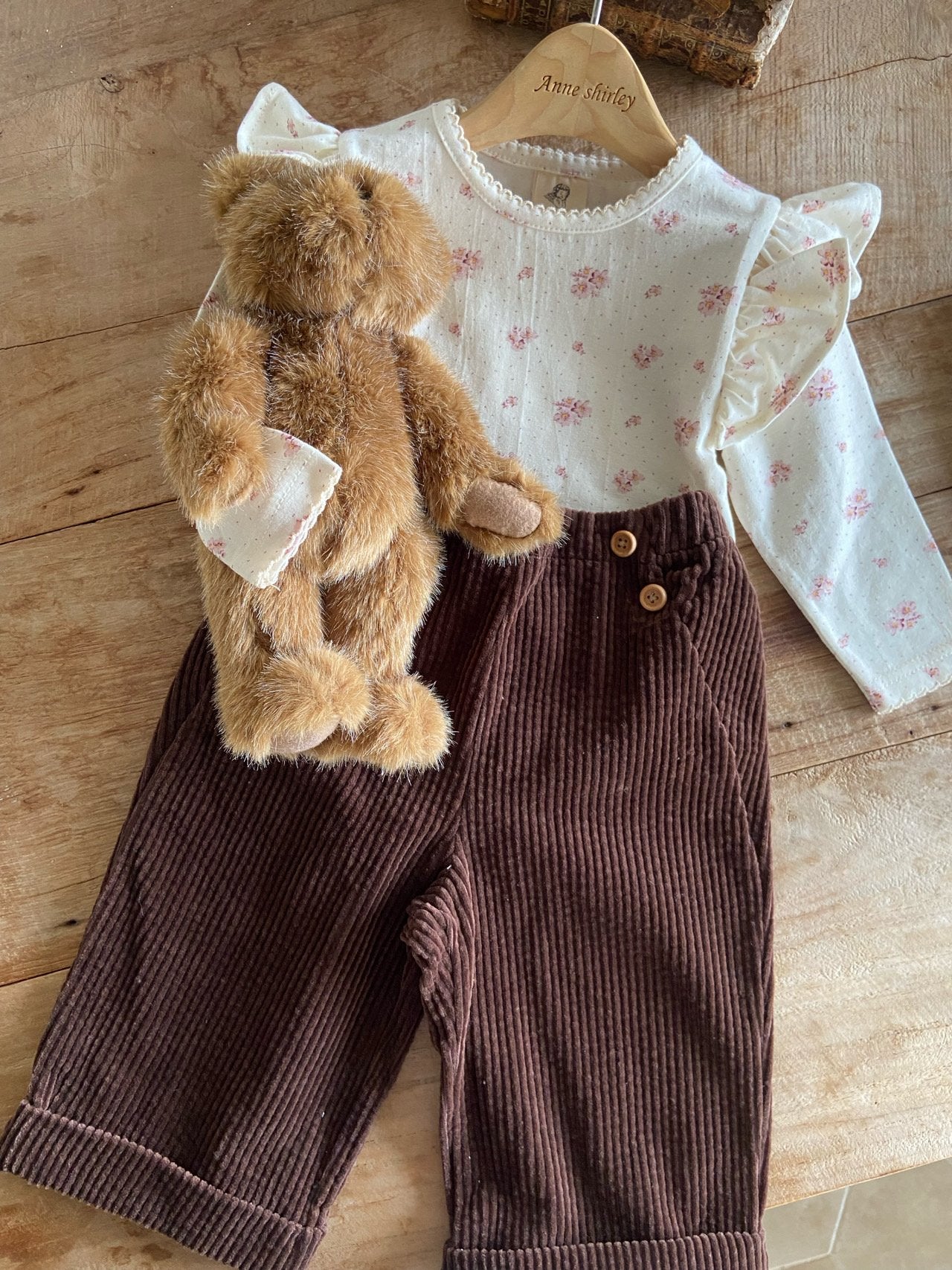 ［Anne shirley］Sellin corduroy button pants