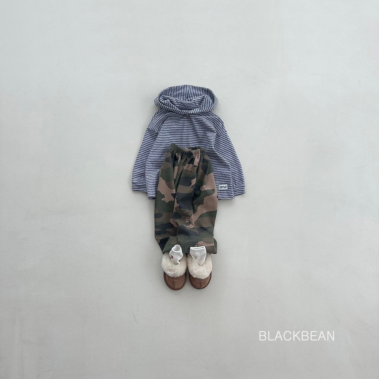 ［BLACK BEAN］Multi hood tee (kids)
