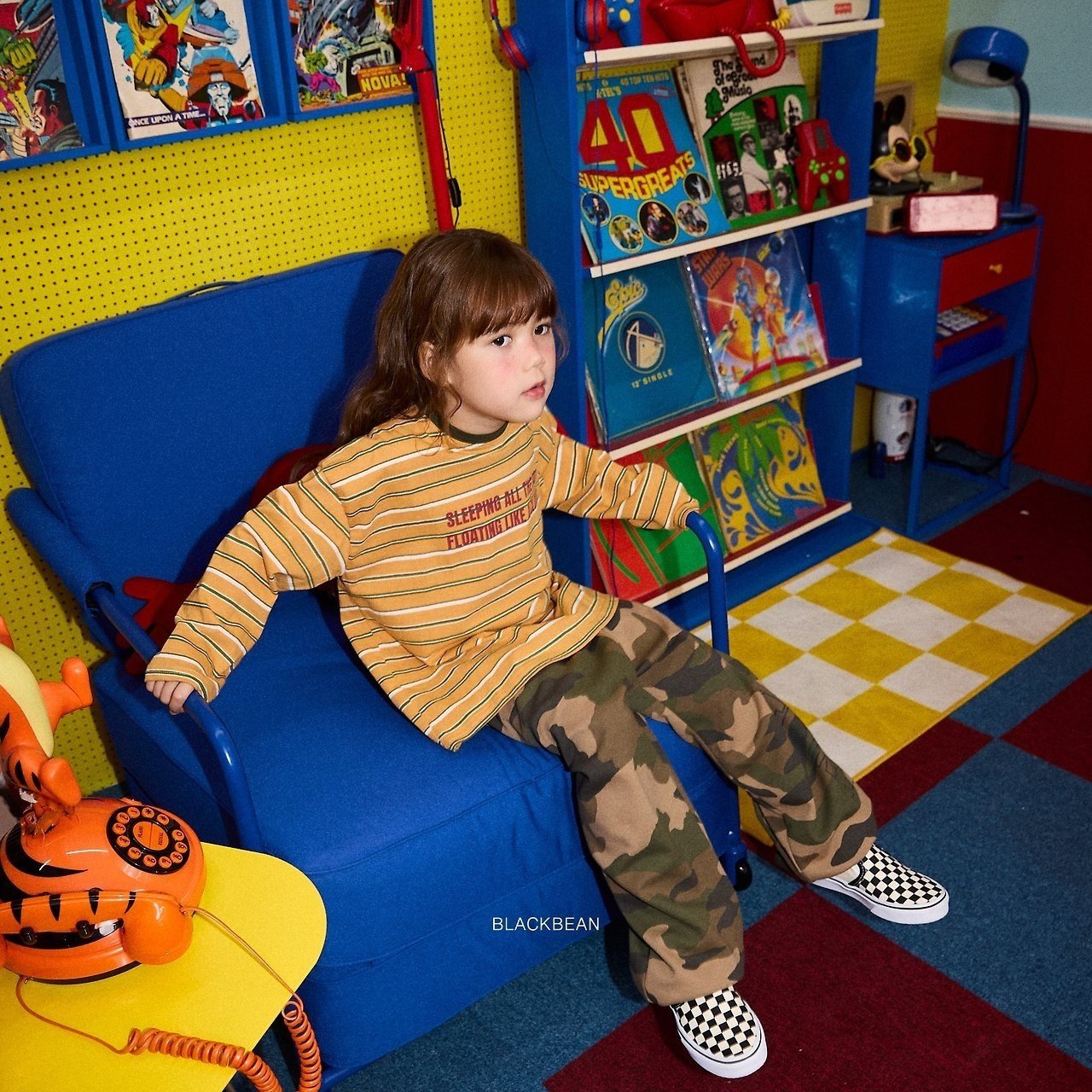 ［BLACK BEAN］All day stripe tee (kids)