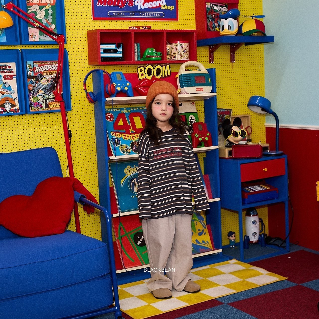［BLACK BEAN］All day stripe tee (kids)