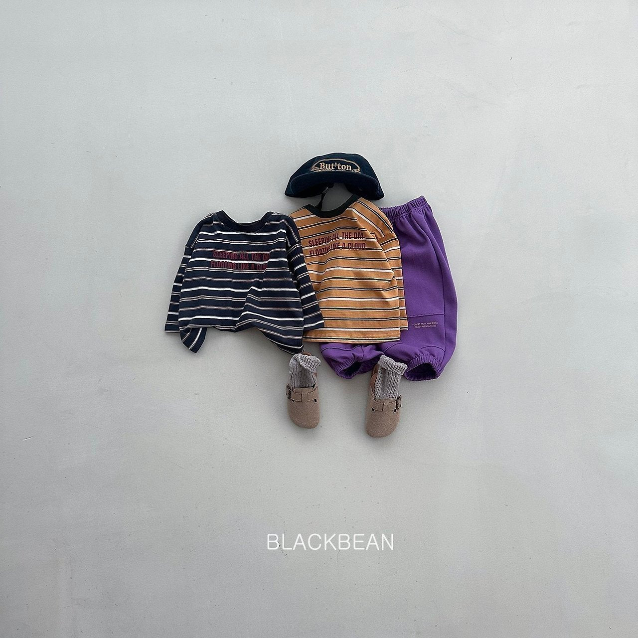 ［BLACK BEAN］All day stripe tee (kids)