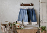 ［FLO］Lace denim pants