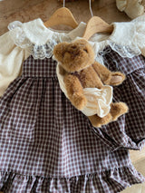 ［Anne shirley］Rota check rompers (small check)