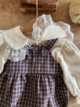 ［Anne shirley］Rota check rompers (small check)