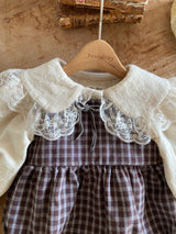［Anne shirley］Rota check rompers (small check)