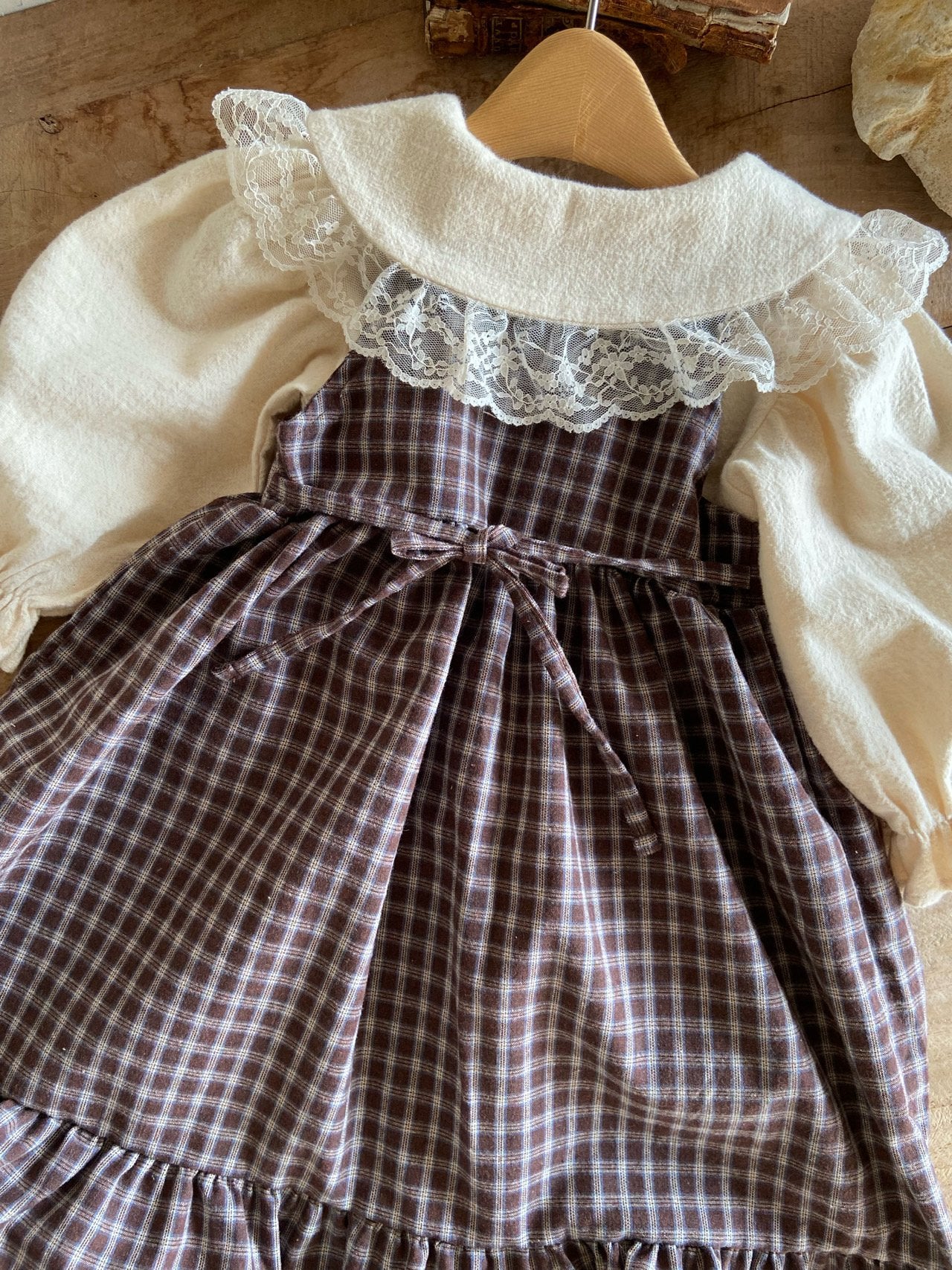 ［Anne shirley］Rosalie check one-piece (small check)