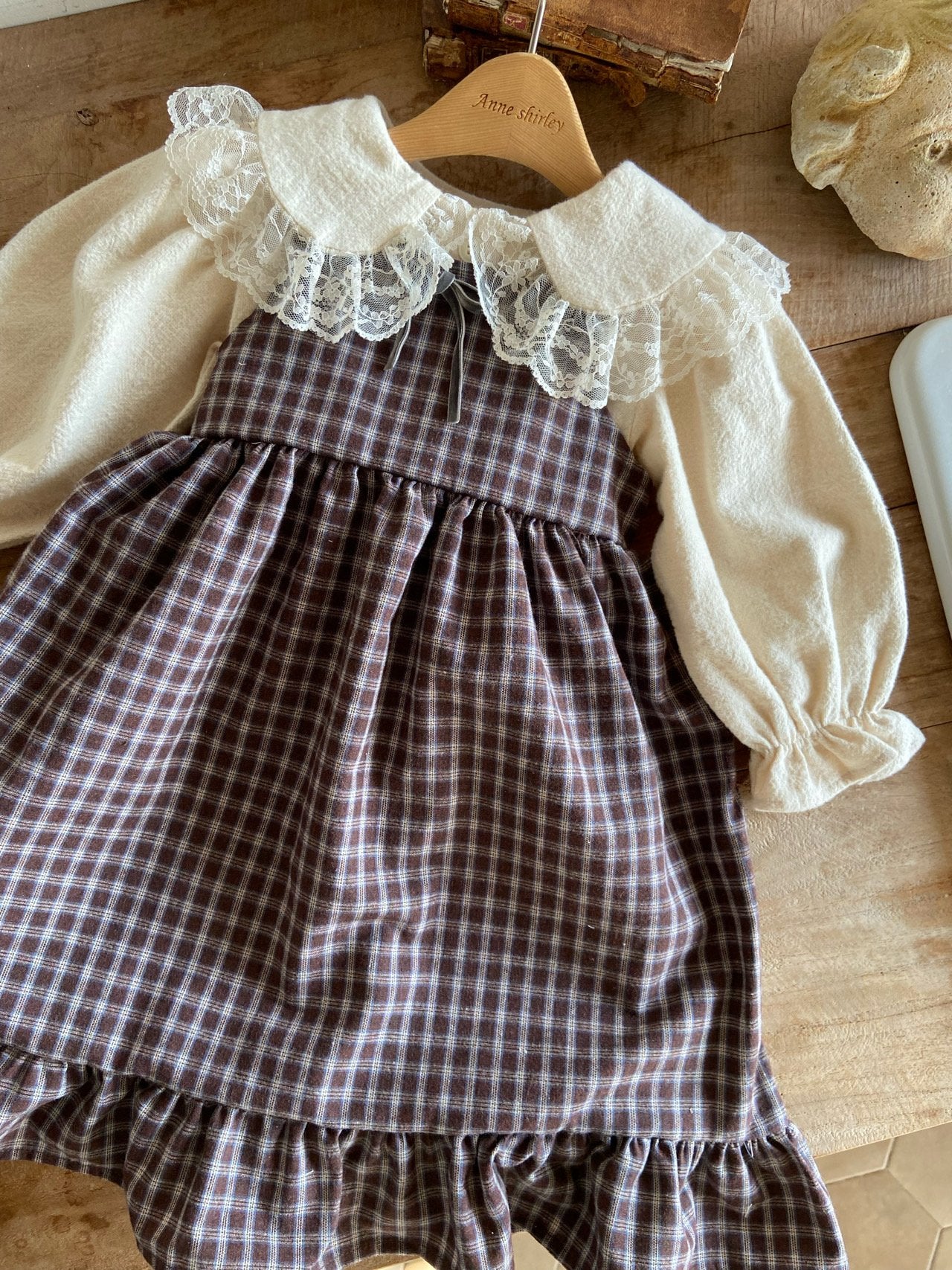［Anne shirley］Rosalie check one-piece (small check)
