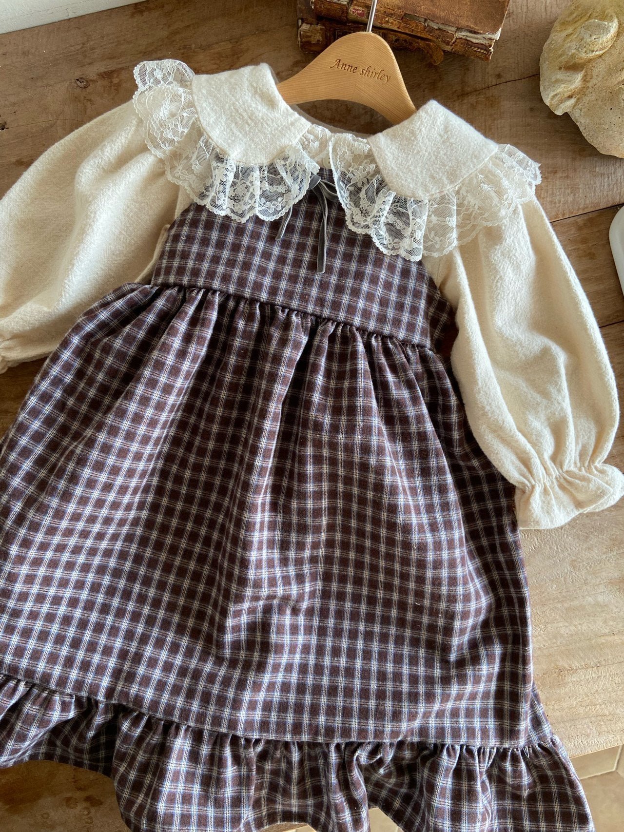 ［Anne shirley］Rosalie check one-piece (small check)