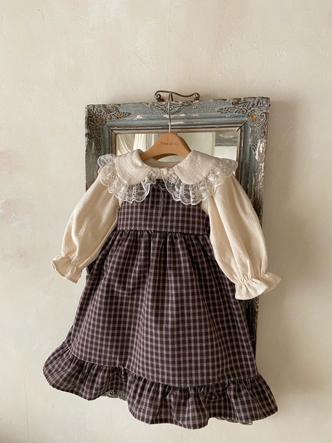 ［Anne shirley］Rosalie check one-piece (small check)