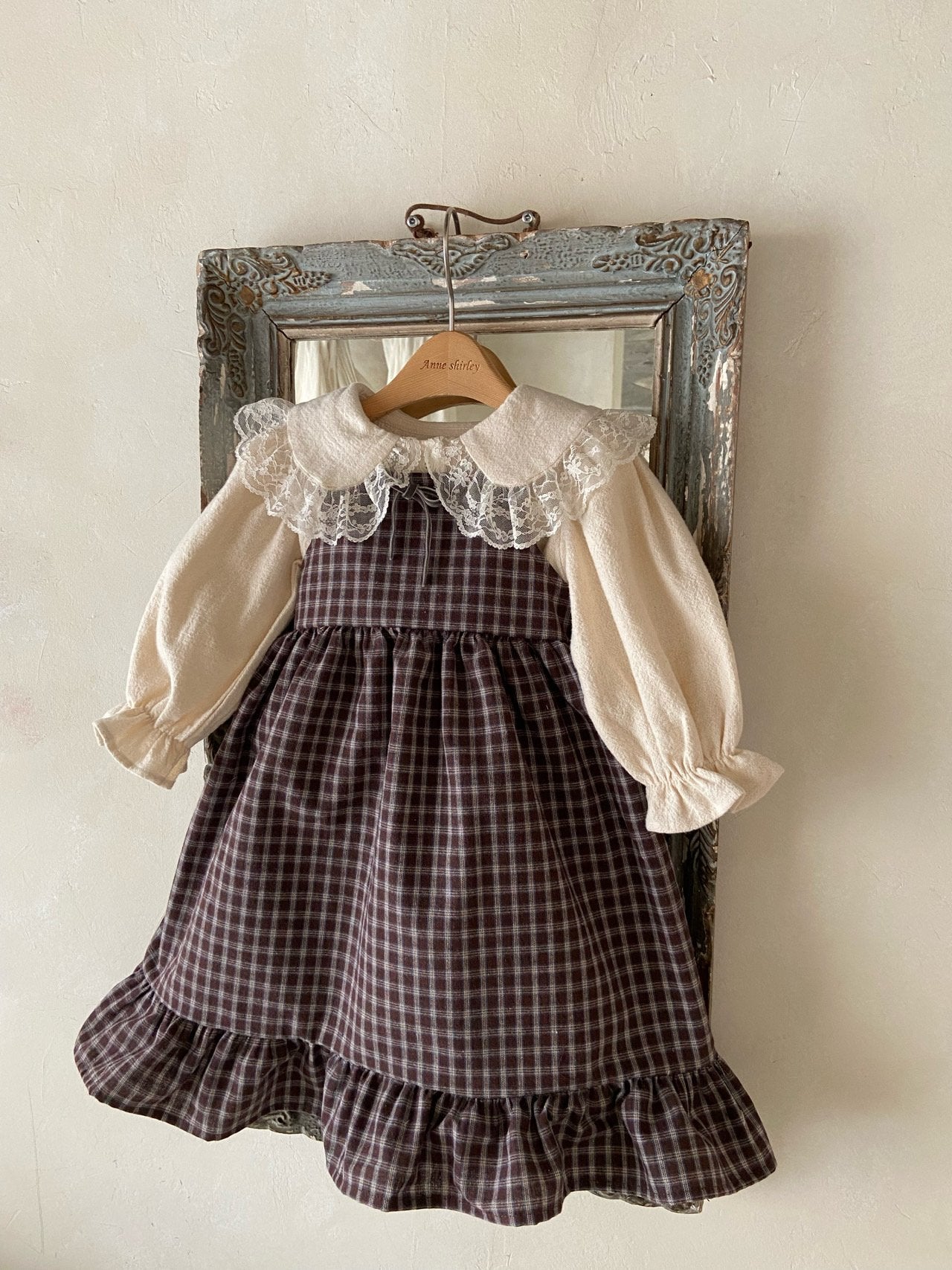 ［Anne shirley］Rosalie check one-piece (small check)