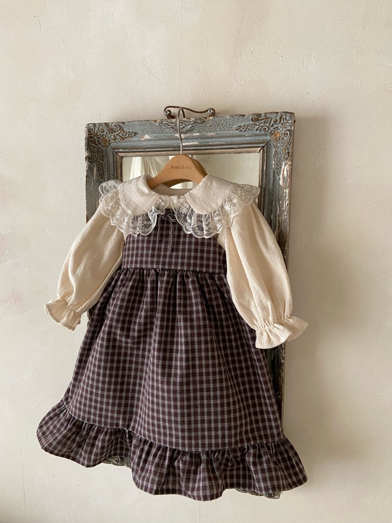 ［Anne shirley］Rosalie check one-piece (small check)