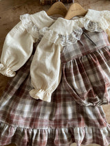 ［Anne shirley］Rota check rompers (big check)