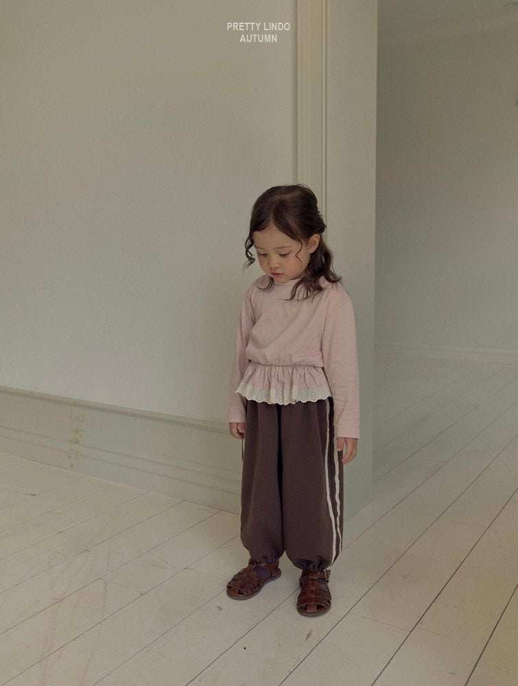 ［LINDO］Tutu lace jogger pants