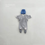 ［BLACK BEAN］Emotion stripe set up (baby)