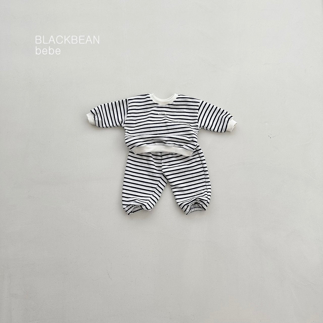 ［BLACK BEAN］Emotion stripe set up (baby)