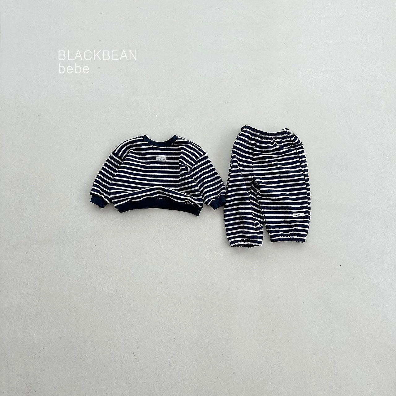 ［BLACK BEAN］Emotion stripe set up (baby)