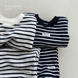 ［BLACK BEAN］Emotion stripe set up (baby)