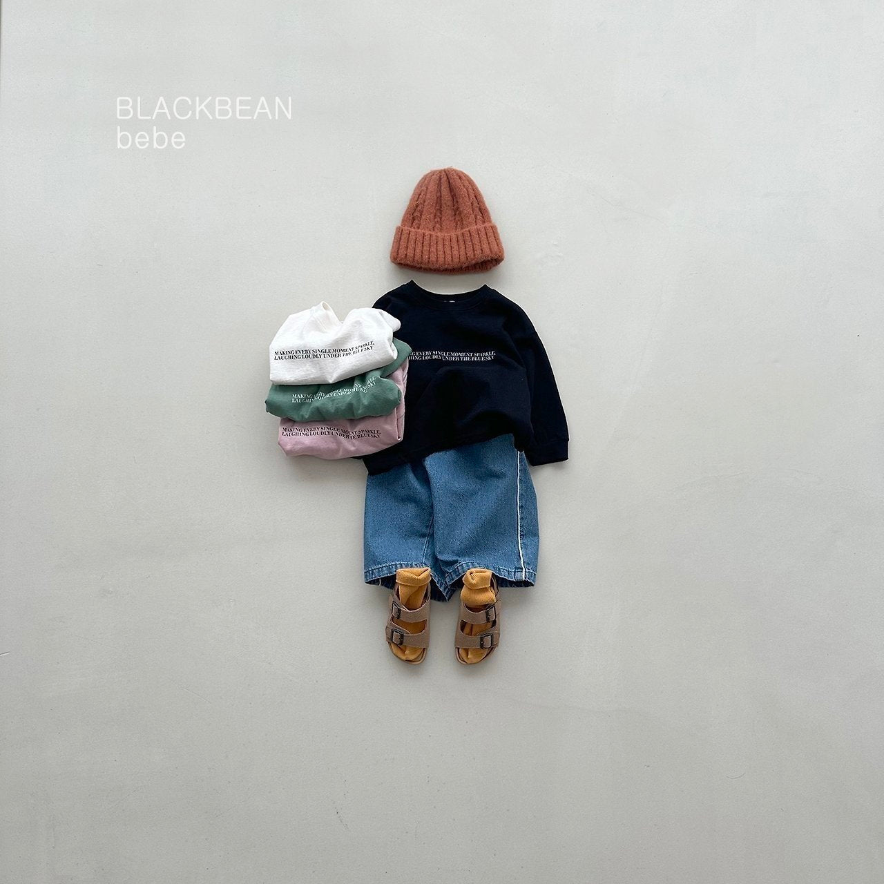 ［BLACK BEAN］Sky lettering tee (baby)