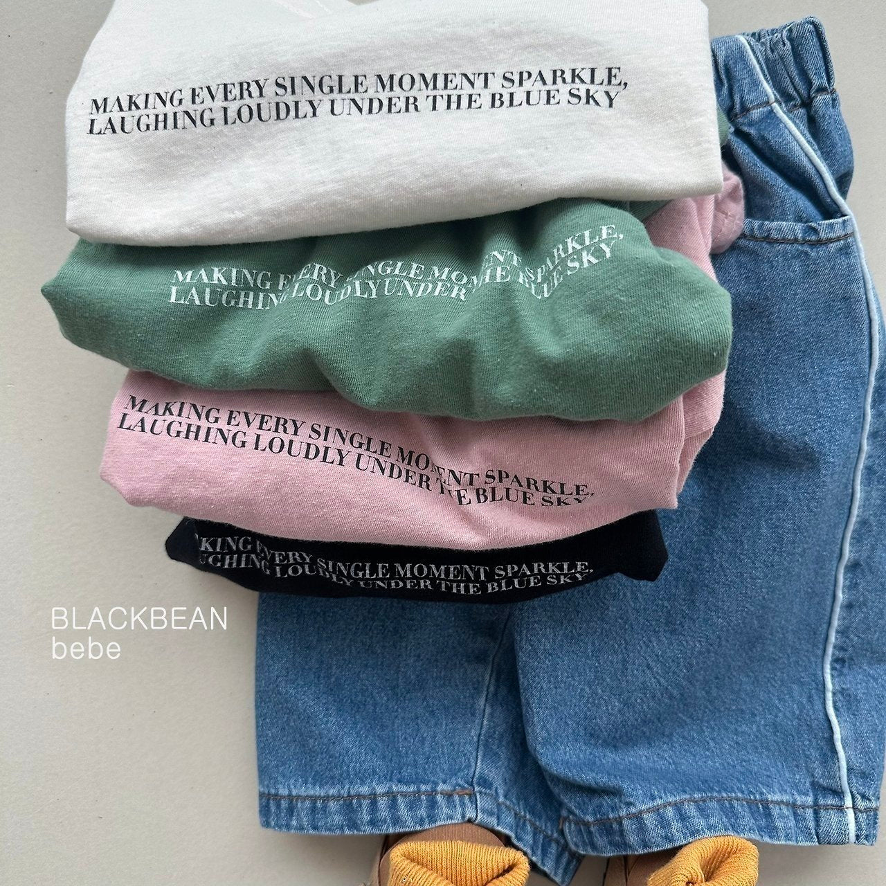 ［BLACK BEAN］Sky lettering tee (baby)