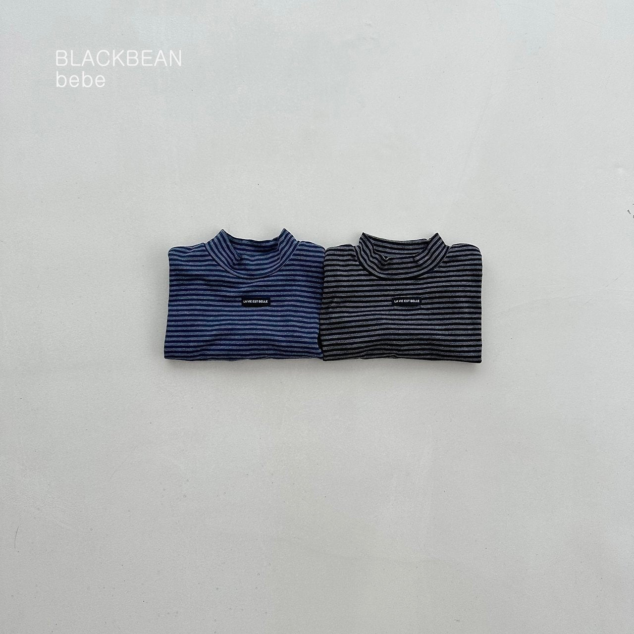 ［BLACK BEAN］Kanu stripe bottleneck tee (baby)