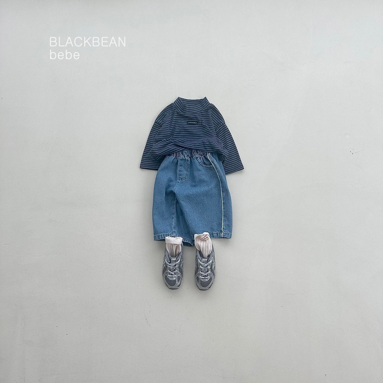 ［BLACK BEAN］Kanu stripe bottleneck tee (baby)