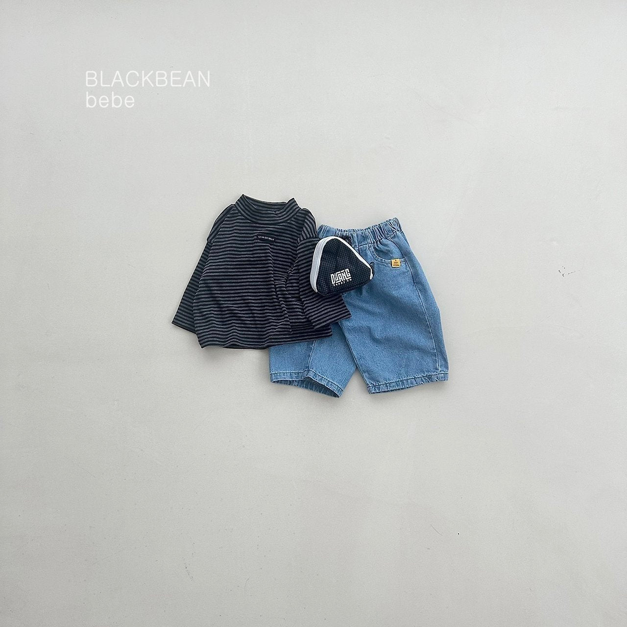［BLACK BEAN］Kanu stripe bottleneck tee (baby)
