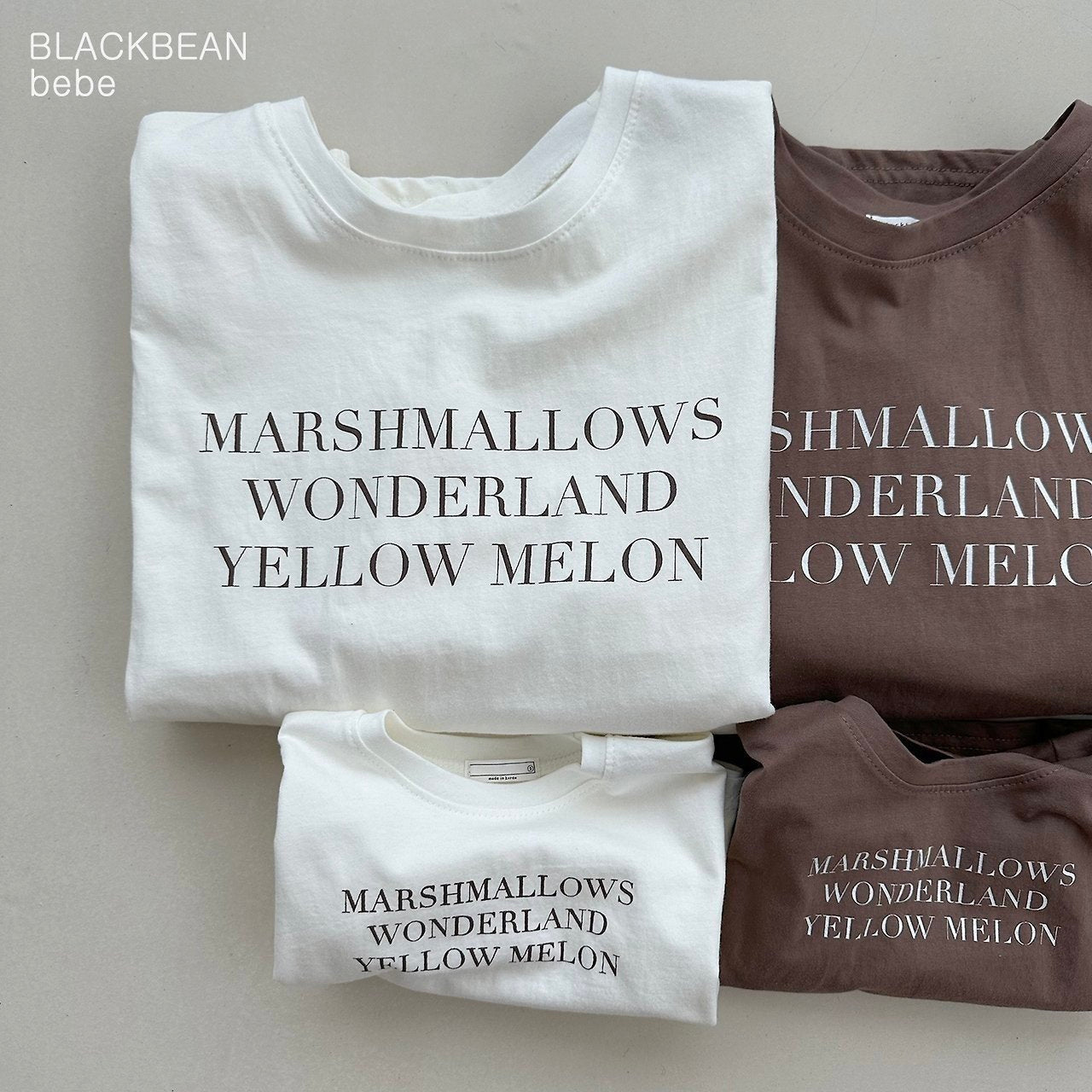 ［BLACK BEAN］Marshmallow tee (mom)