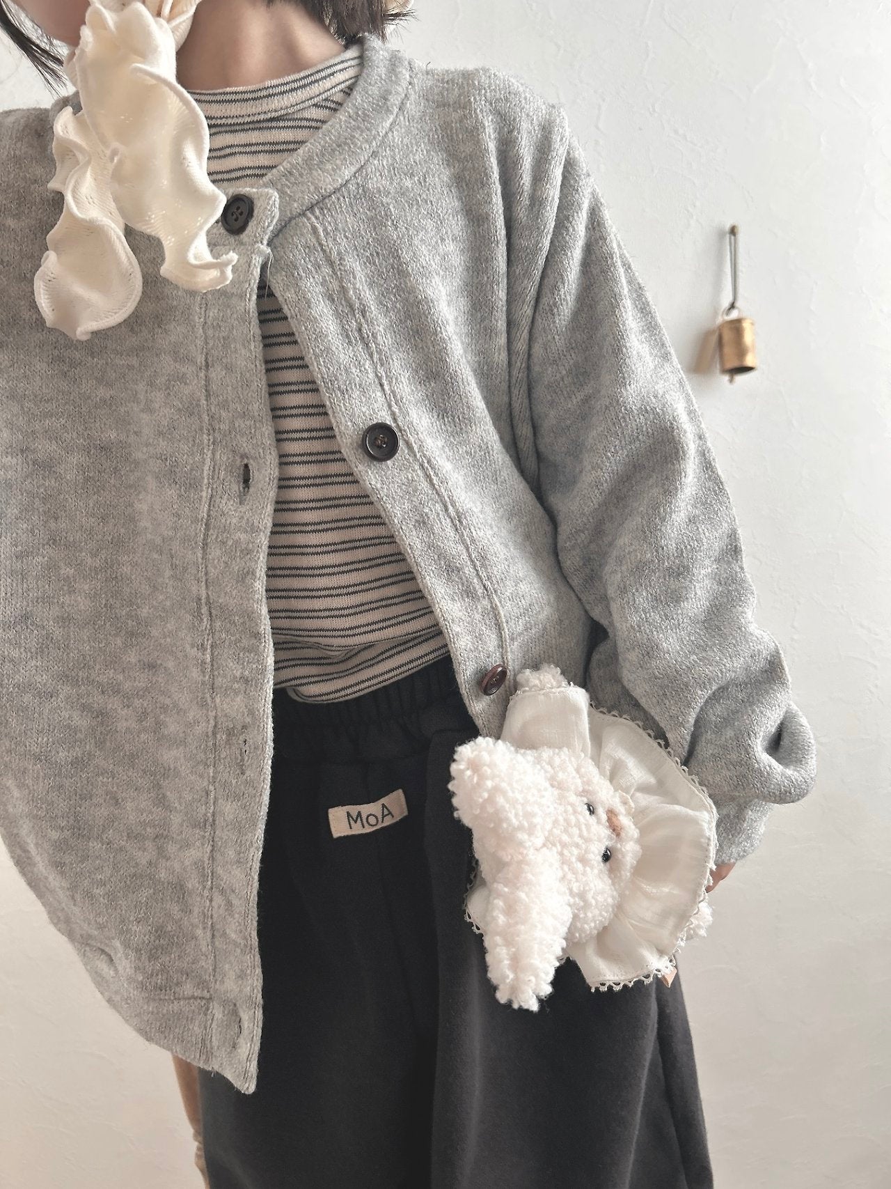 ［MoA］Wool terry cardigan
