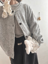 ［MoA］Wool terry cardigan