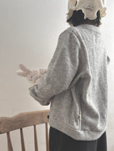 ［MoA］Wool terry cardigan