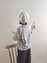 ［MoA］Wool terry cardigan