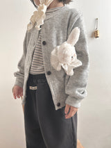 ［MoA］Wool terry cardigan