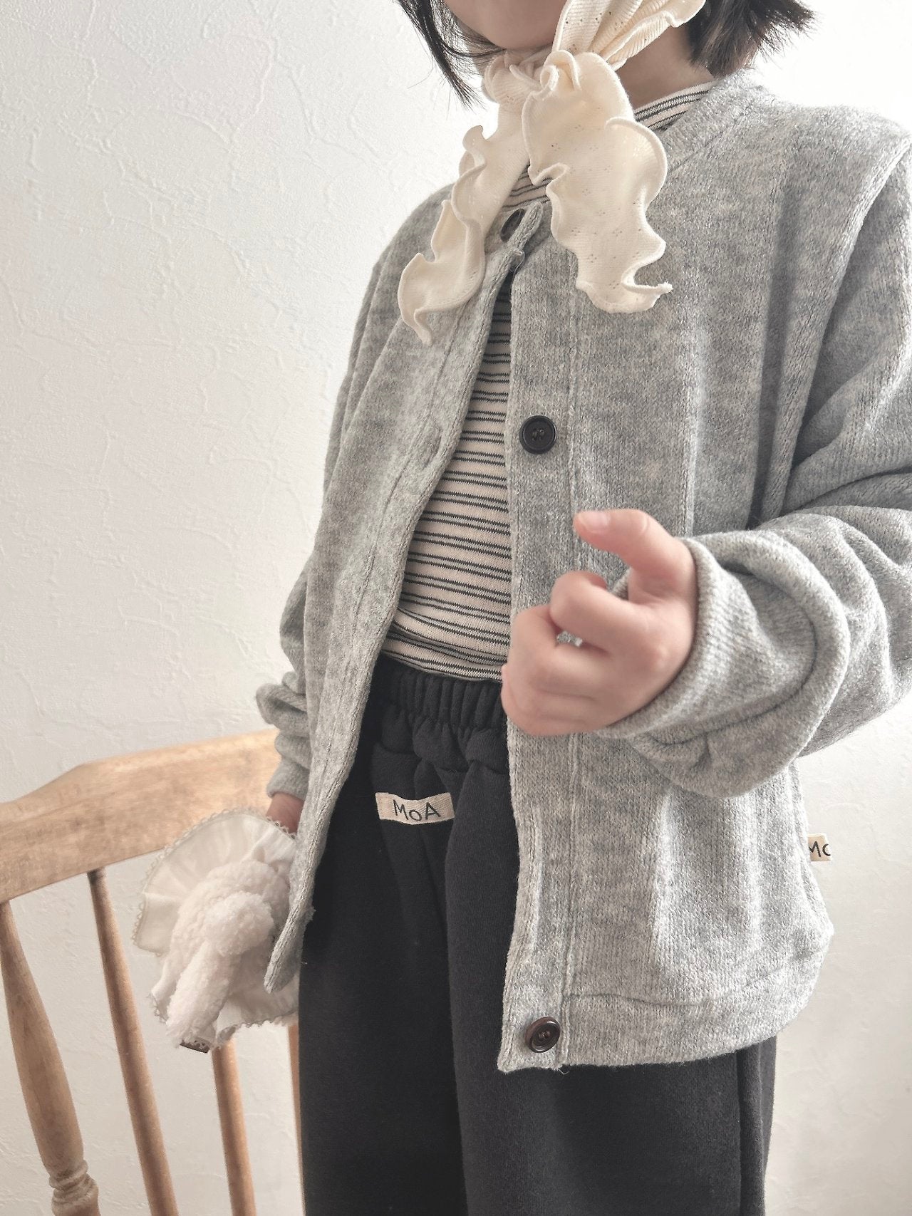 ［MoA］Wool terry cardigan