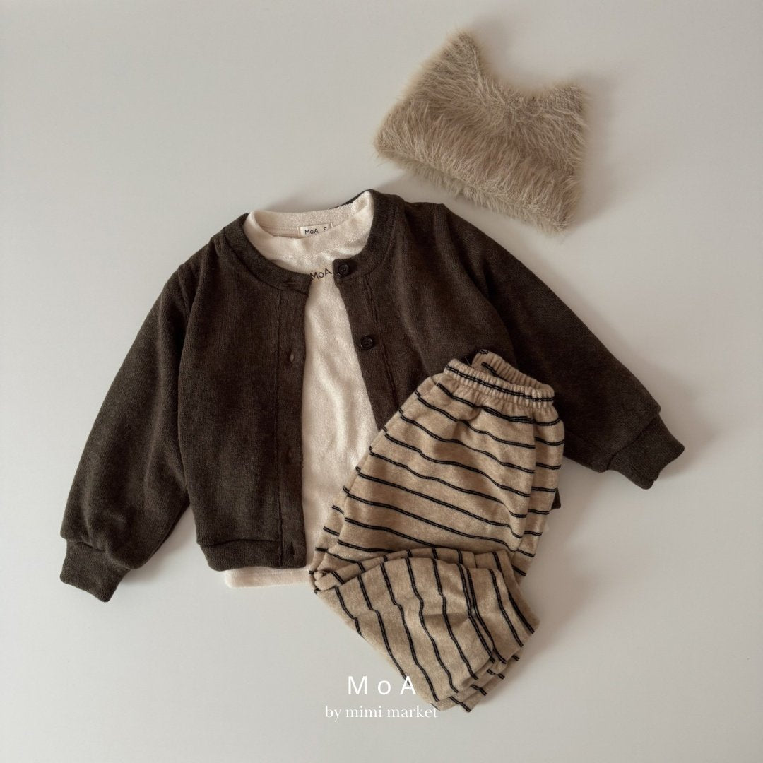 ［MoA］Wool terry cardigan