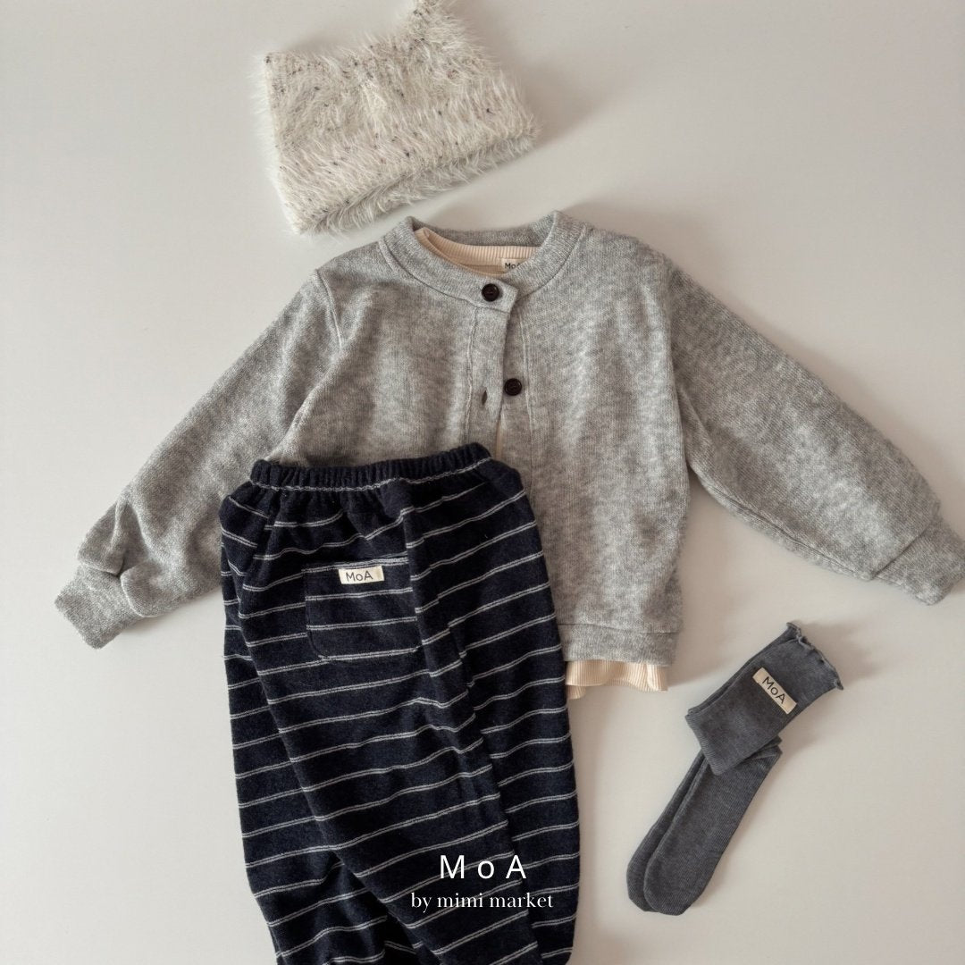 ［MoA］Wool terry cardigan
