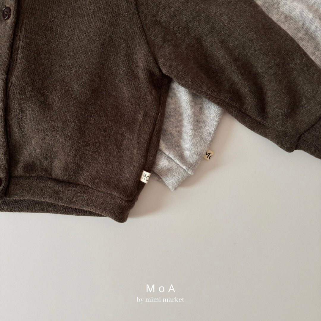 ［MoA］Wool terry cardigan