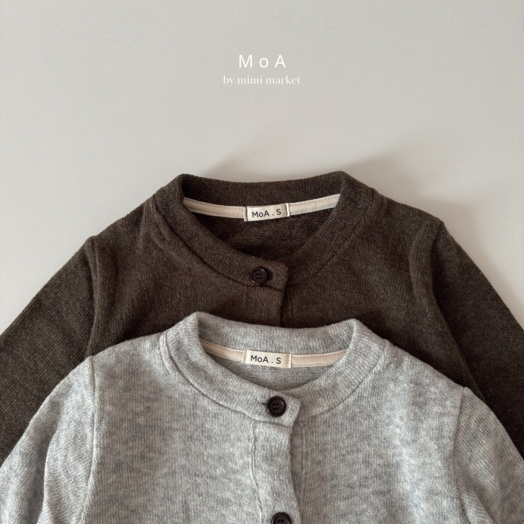 ［MoA］Wool terry cardigan