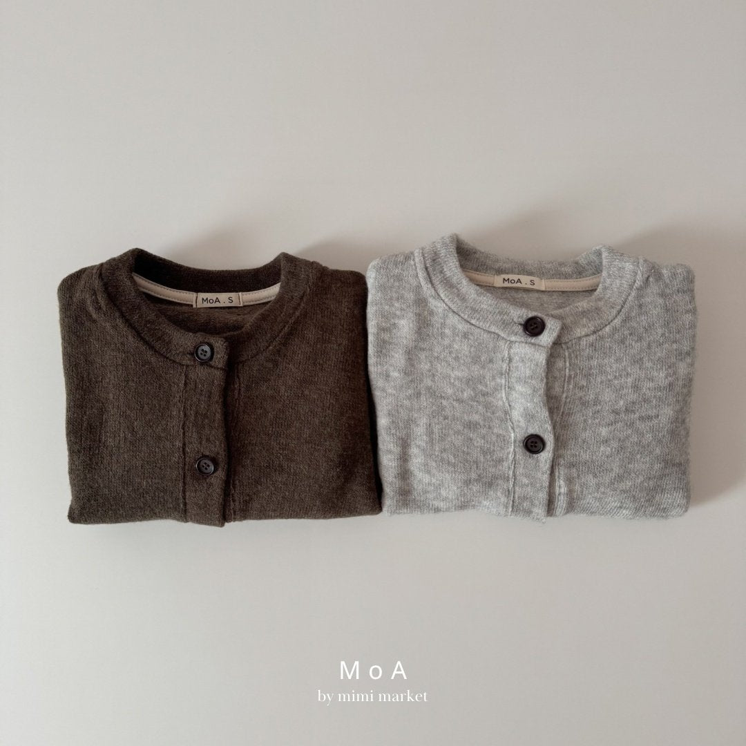 ［MoA］Wool terry cardigan