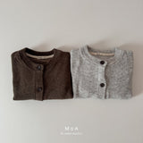 ［MoA］Wool terry cardigan
