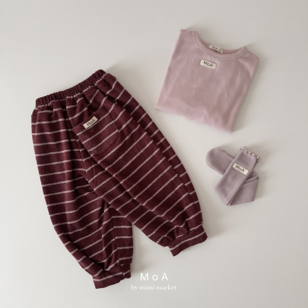 ［MoA］Joy stripe jogger pants