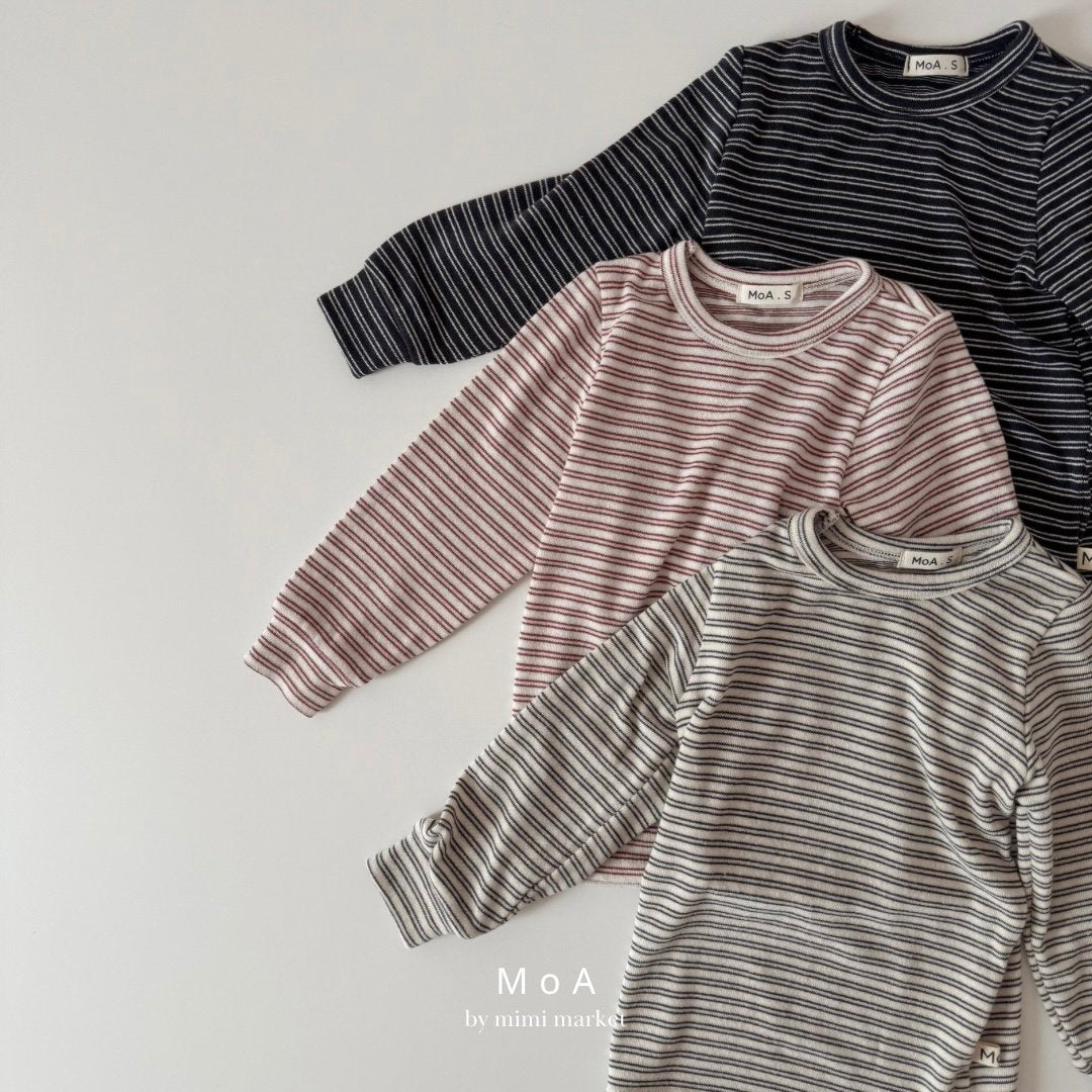 ［MoA］Latte stripe tee