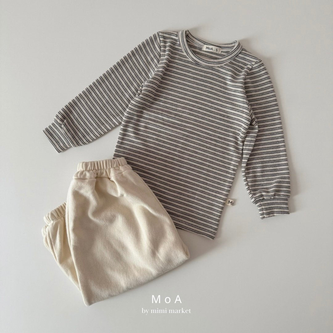 ［MoA］Latte stripe tee