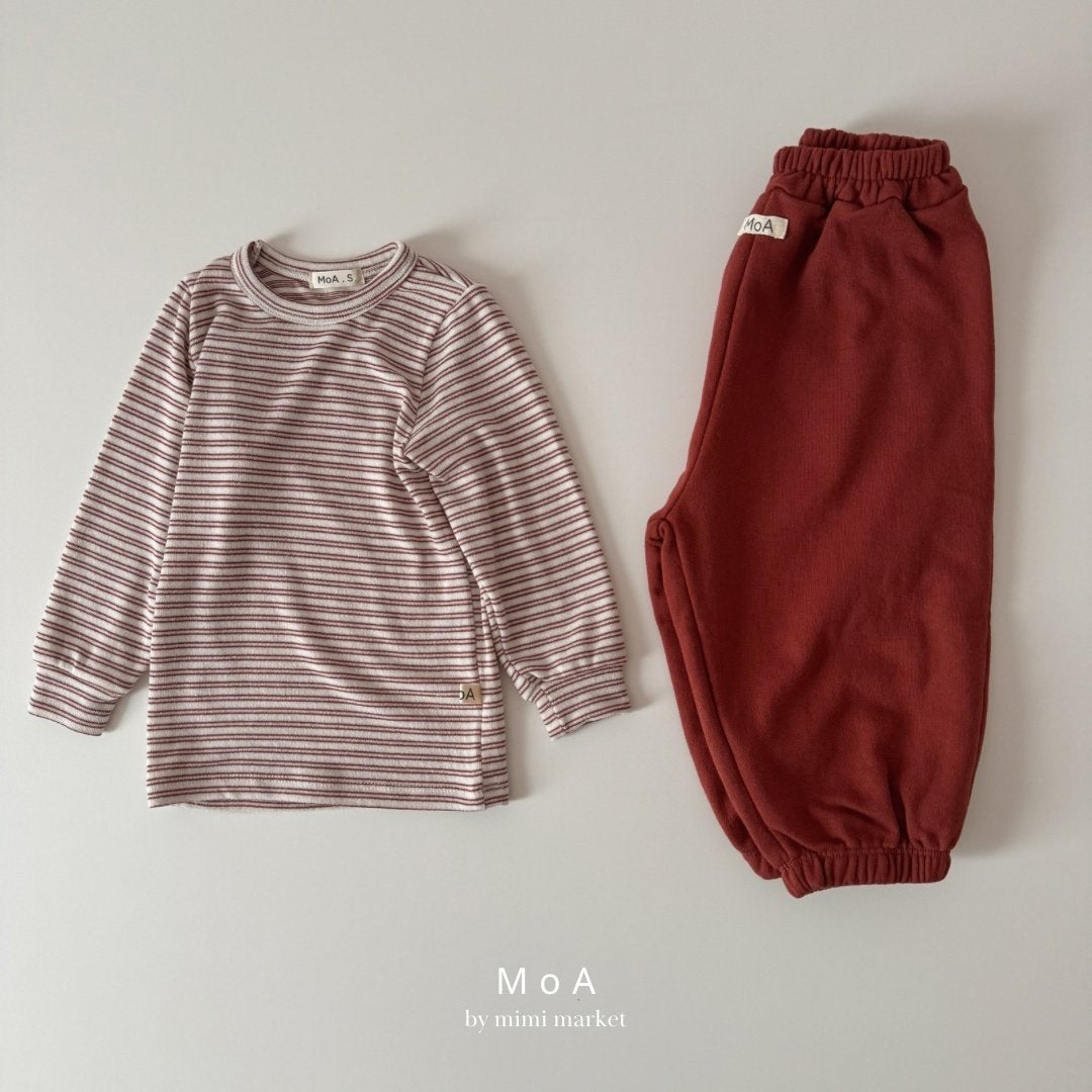 ［MoA］Latte stripe tee